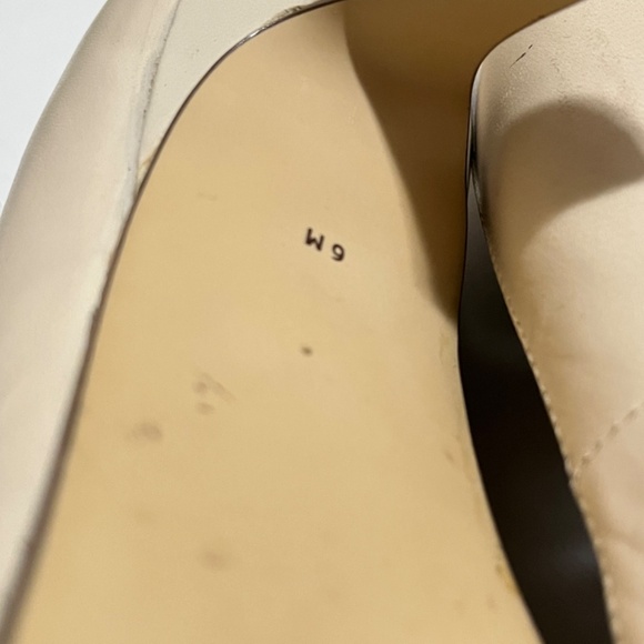 Karen Scott Women Off White Leather Pump Heels Pointed Toe Shoes Size 6M - Picture 4 of 4